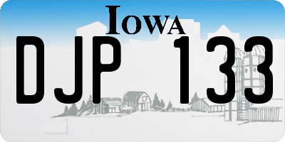 IA license plate DJP133