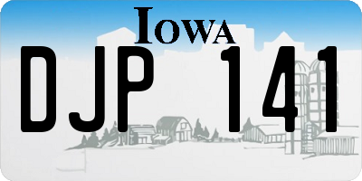 IA license plate DJP141