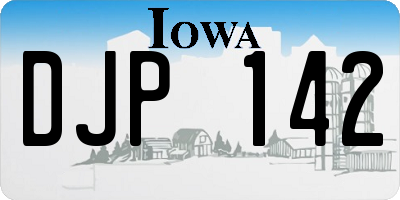 IA license plate DJP142