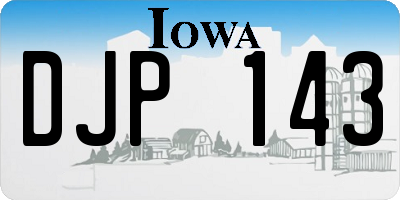 IA license plate DJP143