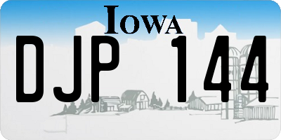 IA license plate DJP144