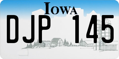 IA license plate DJP145