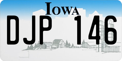 IA license plate DJP146