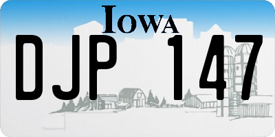 IA license plate DJP147