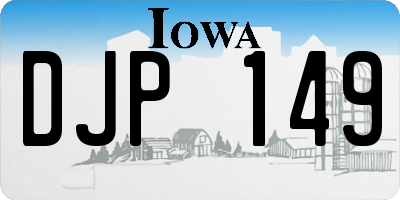 IA license plate DJP149