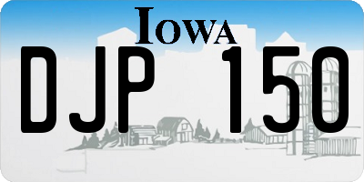 IA license plate DJP150