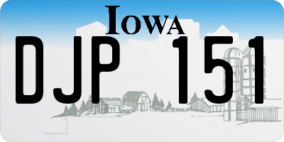 IA license plate DJP151