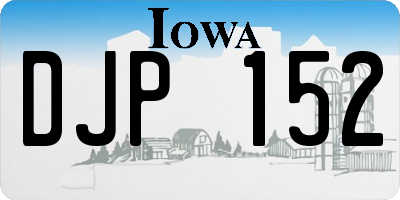 IA license plate DJP152