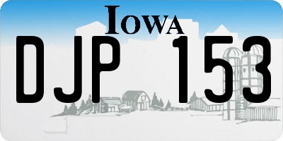 IA license plate DJP153