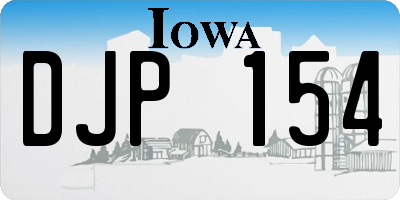 IA license plate DJP154
