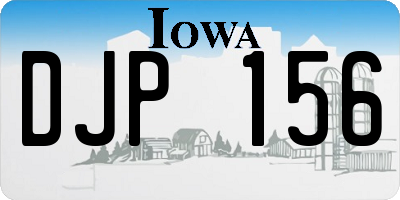 IA license plate DJP156