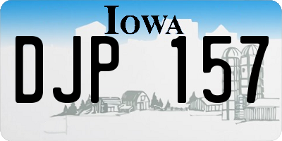 IA license plate DJP157