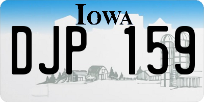 IA license plate DJP159