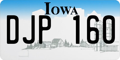 IA license plate DJP160