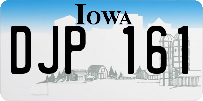 IA license plate DJP161