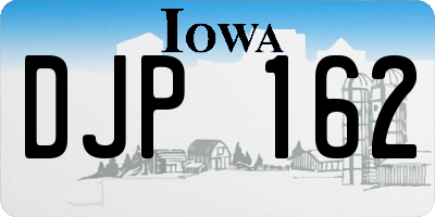 IA license plate DJP162