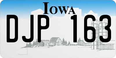IA license plate DJP163