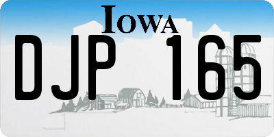 IA license plate DJP165