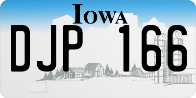 IA license plate DJP166