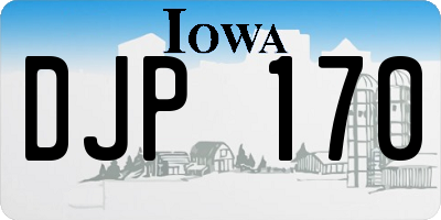 IA license plate DJP170