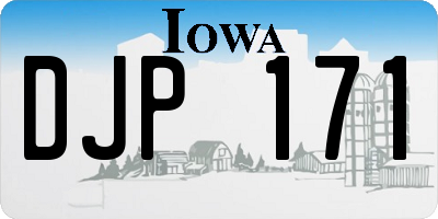 IA license plate DJP171