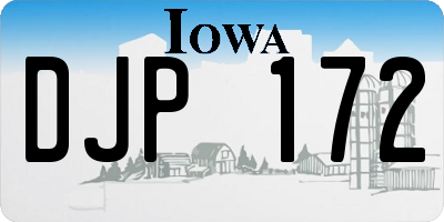 IA license plate DJP172