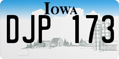 IA license plate DJP173