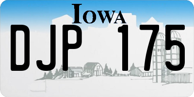 IA license plate DJP175