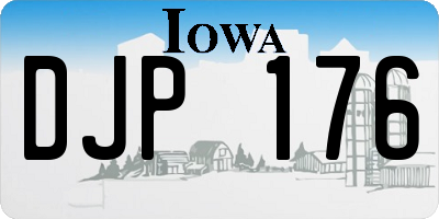 IA license plate DJP176