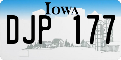 IA license plate DJP177