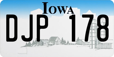 IA license plate DJP178