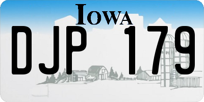 IA license plate DJP179