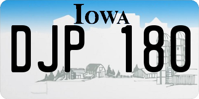 IA license plate DJP180