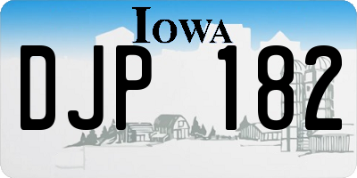IA license plate DJP182