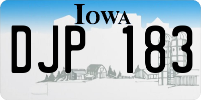 IA license plate DJP183