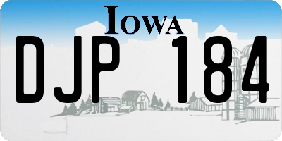 IA license plate DJP184