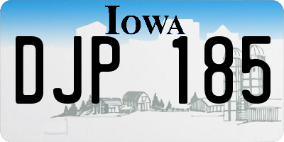 IA license plate DJP185