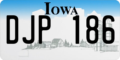 IA license plate DJP186