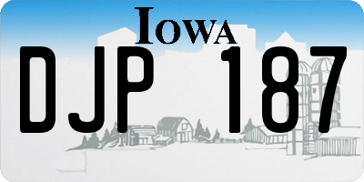IA license plate DJP187