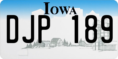 IA license plate DJP189