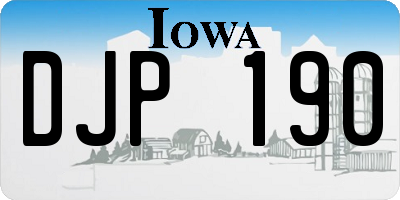 IA license plate DJP190