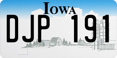 IA license plate DJP191