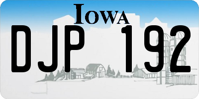 IA license plate DJP192