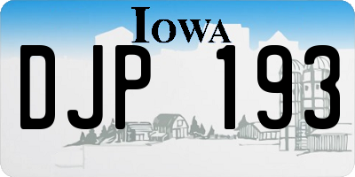 IA license plate DJP193