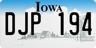 IA license plate DJP194
