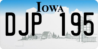 IA license plate DJP195