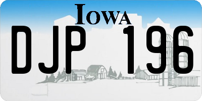 IA license plate DJP196