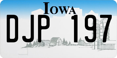 IA license plate DJP197