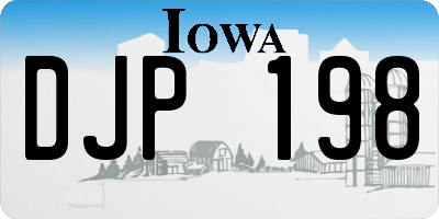 IA license plate DJP198