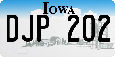 IA license plate DJP202
